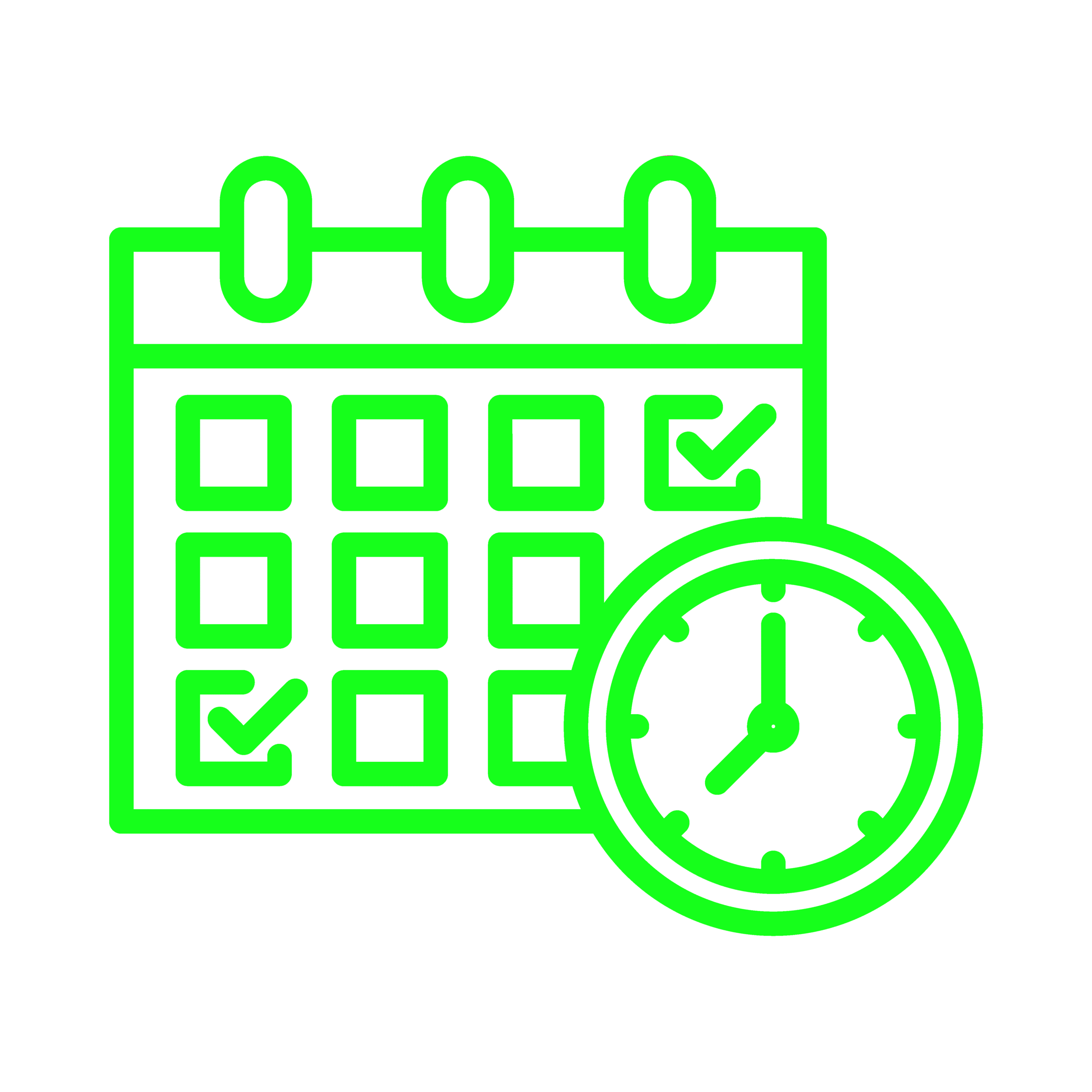 flexible calendar for cleaning company icon green